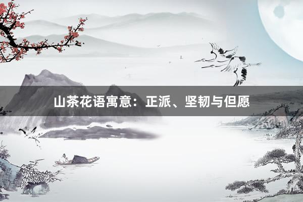 山茶花语寓意：正派、坚韧与但愿
